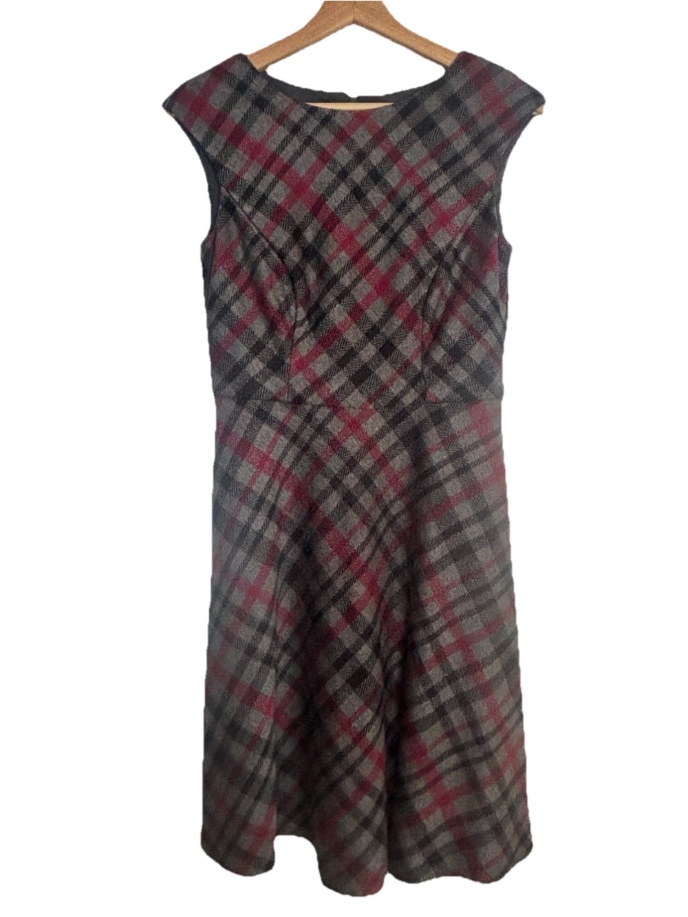 NWT Stitch Fix Wisp Ellie Knit Dress Sleeveless Gray Red Sz 4 Petite